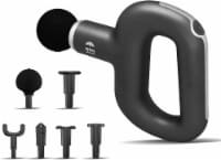 WBM Smart Massage Gun, 4 Massage Heads with 6 Speed Vibration, Deep Muscle Relaxation, Black