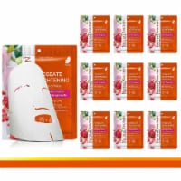 Natural Solution Facial Mask, Roseate Tightening Silk Mask, Rose & Pomegranate | Pack of 10