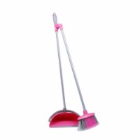 WBM Home Broom and Dustpan Set for Home, Fine Long Bristles, Multi-Surface Cleaning Brush