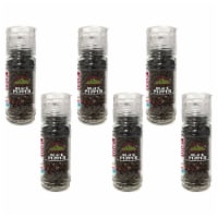 Himalayan Chef Black Pepper, 100% Natural Peppercorns, Small Glass Grinder, 1.76 Oz – 6 Packs