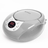 Riptunes Cd Boombox W/ Am/fm Radio Silvr