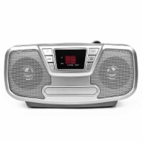 Riptunes Cd Boombox With Bluetooth Silvr