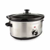 3.5 Quart Oval Slow Cooker, Stainless Steel