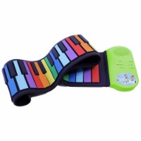Riptunes ERK-4902 Roll It Up Musical Keyboard with 49 Colorful Keys, Green