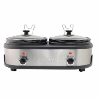 Courant 5 QT (2.5QT Each Pot) Double Slow Cooker - Stainless Steel