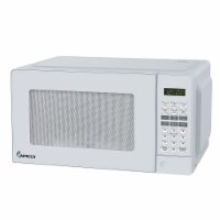 Impecca 0.7 Cu. Ft., Countertop Microwave, 700 Watts, 9.65-Inch Turntable, White