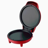 Courant Griddle and Mini Oven Compact Griddle 7-inch Personal Griddle Pizza Maker, Red