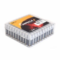 Impecca Alkaline AA Platinum Batteries 100-Pack, Long Lasting Shelf Life, Leak Resistant