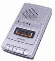 Riptunes Cassette Recorder Player, Analog Cassette to Digital MP3 Converter, USB- Silver