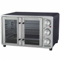 6-Slice Countertop Rotisserie Toaster Oven - fits a 12” pizza 23L capacity  (Black)