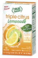 True Lemon® Triple Citrus Lemonade Drink Mix Packets Perspective: Main