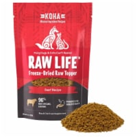 Koha 811048023254 Grain Free Raw Freeze Dried Topper Beef Dog & Cat Food - 8 oz