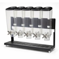 Rosseto EZ577 1.3 gal Cereal Dispenser & Tray for Collecting Cereals, Black - 5 Containers
