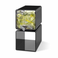 Rosseto LD188 2 gal Acrylic Beverage Dispenser Lucid Cuboid, Black
