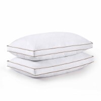 Goose Feather Down Pillows Diamond Quilted Fabric with Gusset