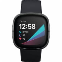 Fitbit Sense in Carbon and Graphite Perspective: Main