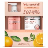NatureWell Vitamin C Body Wash & Body Scrub Duo