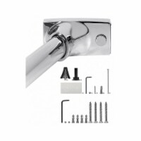 Wingits Curved Shower Rod,SS,60in L,Polished,PK6 WOCONPS5REN