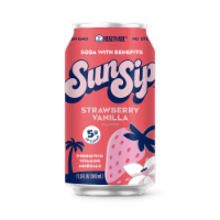 Health-Ade® SunSip™ Strawberry Vanilla Soda Can Perspective: Main