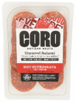 Coro Salami Hot  Sopressata Uncured Sliced Perspective: Main