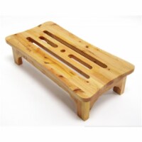 ALFI brand AB4408 24 in. Solid Wood Stepping Stool for Easy Access - Natural Wood