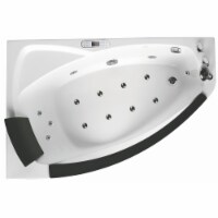 Eago AM198ETL-R 5 ft. Clear Rounded Right Corner Acrylic Whirlpool Bathtub