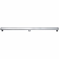 ALFI brand ABLD59B-BSS 59  Brushed Stainless Steel Linear Shower Drain with Solid Cover