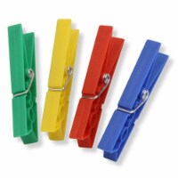 HoneyCanDo  Classic Spring Plastic Clothespins&#44; Multicolor - Pack of 100