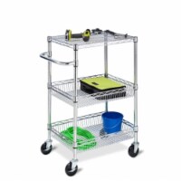 Honey Can Do CRT-01451 3-Tier Heavy Duty Rolling Utility Cart in Chrome