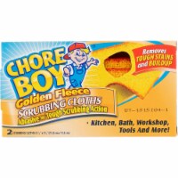 Chore Boy Golden Fleece Abrasive Scrubbing Cloth, 5.25in X 5.25in, 2 Ct