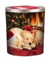 Hickory Farms® Holiday Sleeping Labs Variety Popcorn Tin Perspective: Main