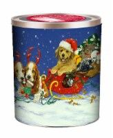Hickory Farms Holiday Popcorn Tin Perspective: Main