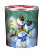 Hickory Farms Singing Snowmen Popcorn Tin Perspective: Main