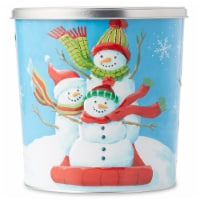 Sledding Snowman Popcorn Tin Perspective: Main