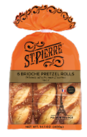 St Pierre® Pre-Cut Brioche Pretzel Rolls Perspective: Main