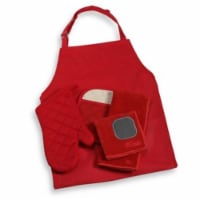 MUkitchen Microfiber Dishcloth With Built-In Scrubber, 12 by 12-Inches, Crimson Perspective: Main
