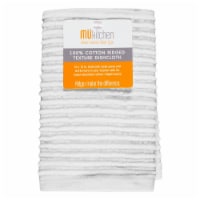 MUKitchen® White Cotton Ridged Dishcloth