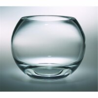 Majestic Gifts T-402 Classic clear 5.5 in. High Quality Glass Thick Rose Bowl