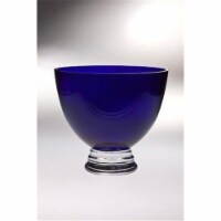 Majestic Gifts T-860-11 Classic clear 10.5 in. High Quality Glass Cobalt Footed Bowl
