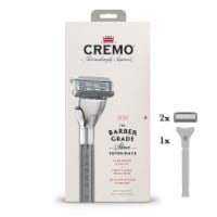 Cremo Men's Barber Grade 5-Blade Razor Kit 1 Razor Handle + 2 Razor Blade Refills Perspective: Main