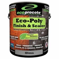 EcoProCote Eco-Poly Wood Floor and Concrete Finish and Sealer, 1 Gallon, Gloss
