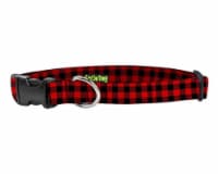EcoWeave Reg Width Collar Plastic Red Plaid Medium Perspective: Main