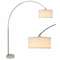 SH Lighting Clarktown 81  Tall Metal Adjustable Arching Floor Lamp in White