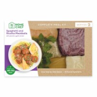 Home Chef Meal Kit Spaghetti And Ricotta Meatballs With Pecorino Garlic Bread Perspective: Main