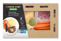 Home Chef Meal Kit Sirloin Steak With Pesto Butter With Cacio E Pepe Orzo Perspective: Main