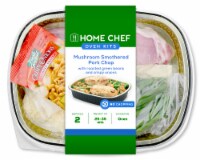 Home Chef Oven Kit Mushroom Smothered Pork Chop with Roasted Green Beans and Crispy Onions Perspective: Main