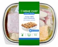 Home Chef Oven Kit Golden BBQ Pork Meatballs with Cheddar Potatoes Perspective: Main