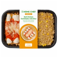 Home Chef Heat And Eat Family Red Chicken Enchiladas With Yellow Rice Perspective: Main