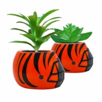 NFL Cincinnati Bengals Team Pride Mini Faux Succulents in Ceramic Helmet Planters