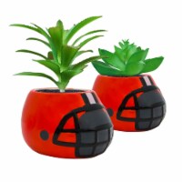 NFL Cleveland Browns Team Pride Mini Faux Succulents in Ceramic Helmet Planters